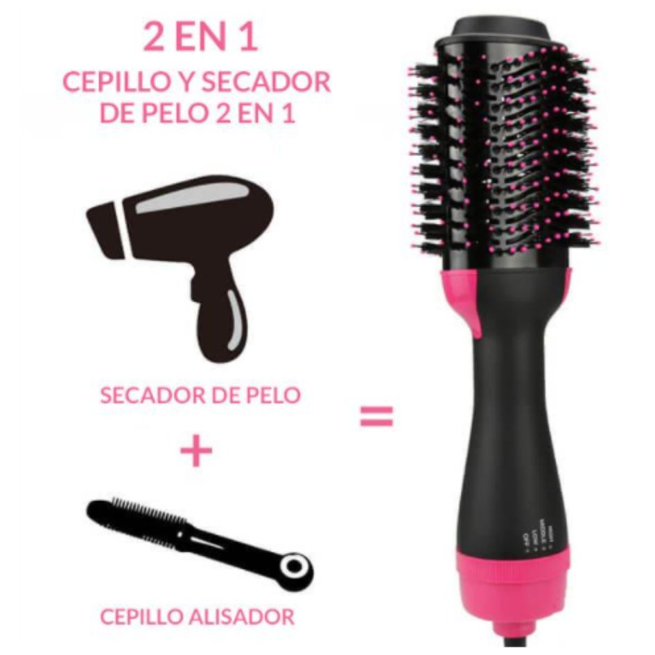 Infografía del cepillo Sedosa 2 en 1: seca y alisa el cabello en una sola pasada